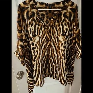 Chico’s Flared Animal Print Top